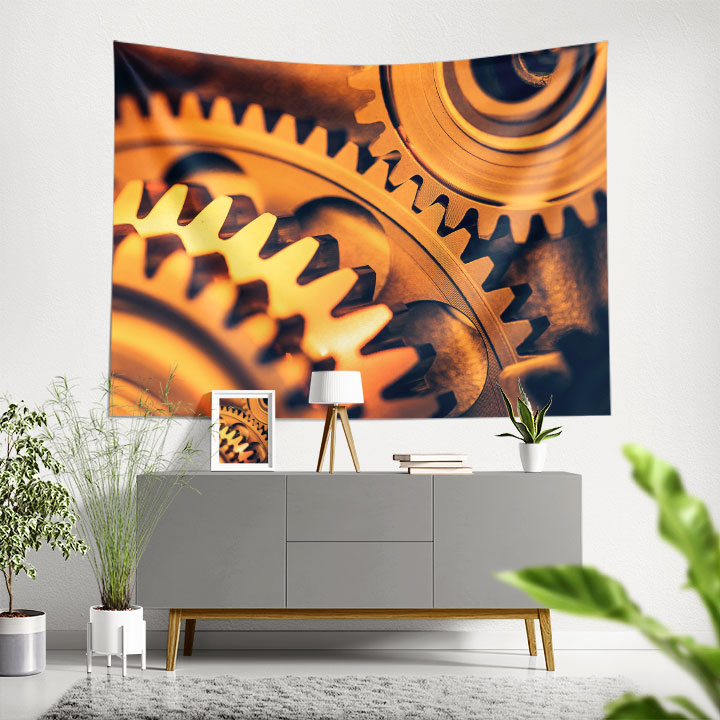 duvar-dekorasyon-5489-00 Endüstriyel Dişli Tasarımlı Duvar Örtüsü 5489