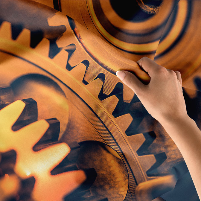 Endüstriyel Dişli Tasarımlı Duvar Örtüsü 5489