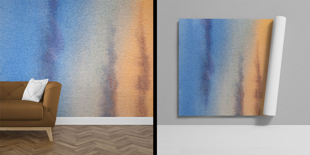 Renk Geçişli Soyut Duvar Kağıdı 4171