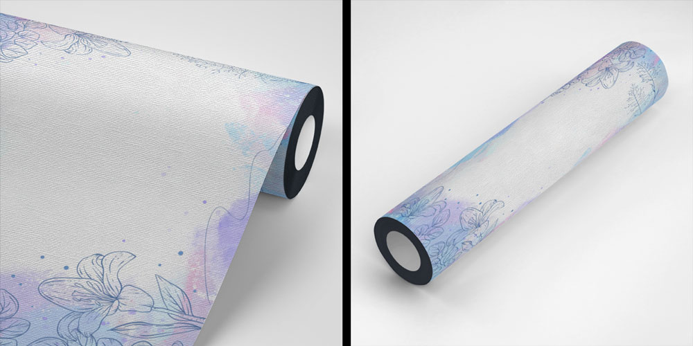 Pastel Çizgisel Botanik Desenli Minimal Duvar Kağıdı 4261