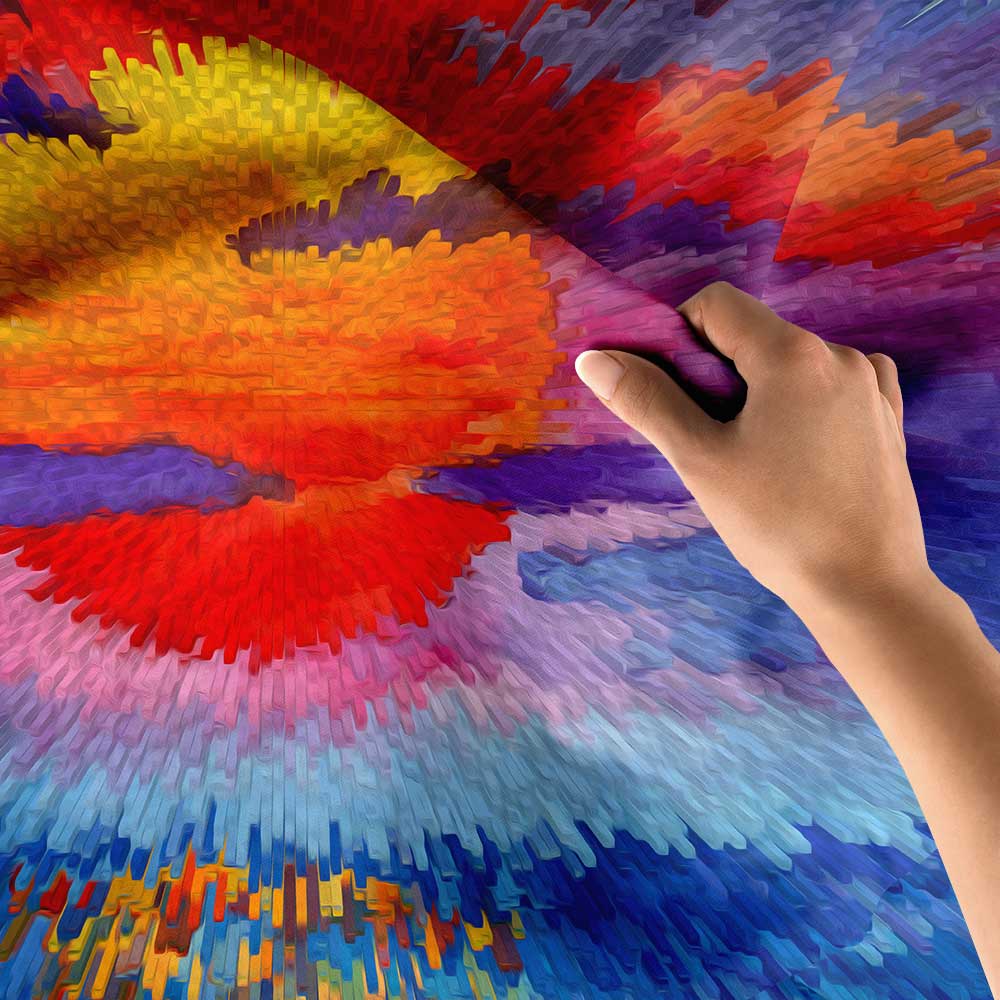 Soyut Renk Patlaması Gün Batımı Duvar Örtüsü 4440