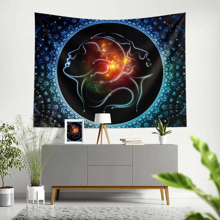 Kozmik Aşk Temalı Duvar Örtüsü 4520