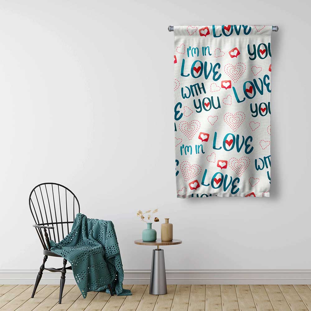 I’m in Love With You Yazılı Romantik Duvar Flaması 4563