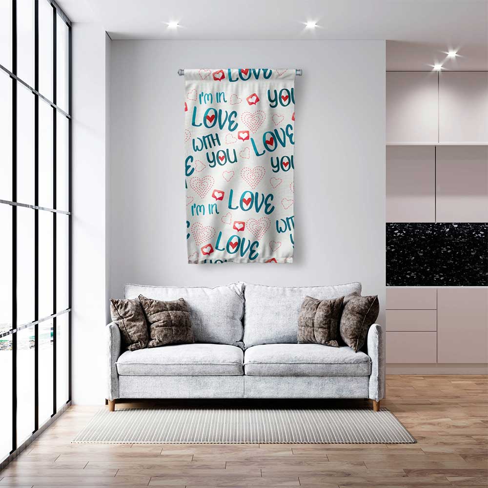 I’m in Love With You Yazılı Romantik Duvar Flaması 4563