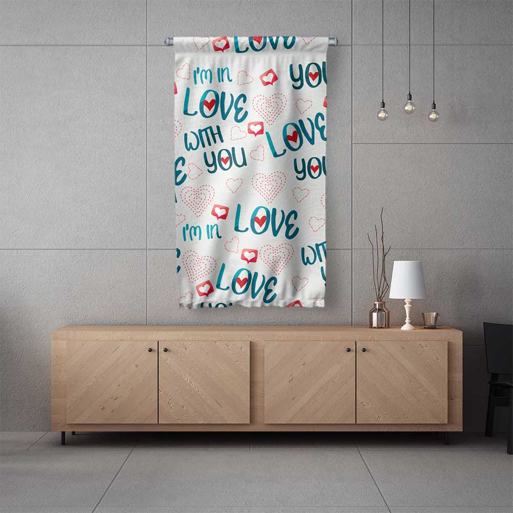 I’m in Love With You Yazılı Romantik Duvar Flaması 4563