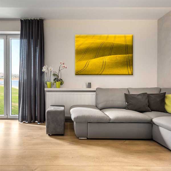 Altın Sarısı Tarla Desenleri Manzarası Kanvas Tablo 4681