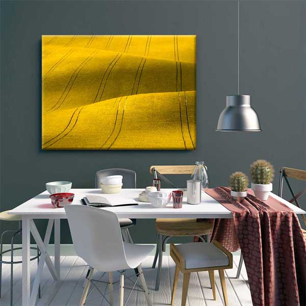 Altın Sarısı Tarla Desenleri Manzarası Kanvas Tablo 4681