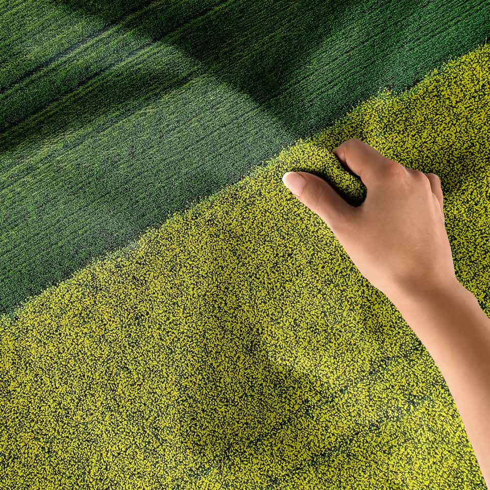 Yeşil ve Sarı Tarım Tarlası Manzaralı Duvar Örtüsü 4747