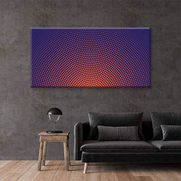 Halftone Nokta Desen Op Art Etkili Soyut Dijital Sanat Kanvas Duvar Tablosu 4798