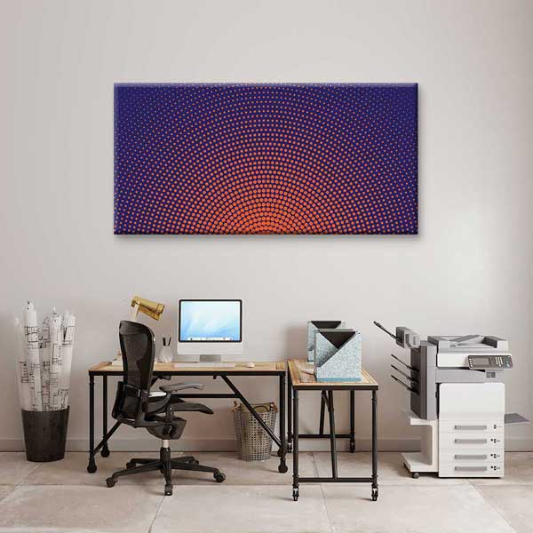 Halftone Nokta Desen Op Art Etkili Soyut Dijital Sanat Kanvas Duvar Tablosu 4798