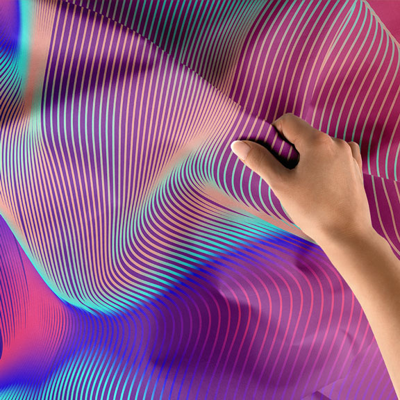 Akışkan Renk Dalgaları Soyut Dijital Sanat Duvar Örtüsü 4857