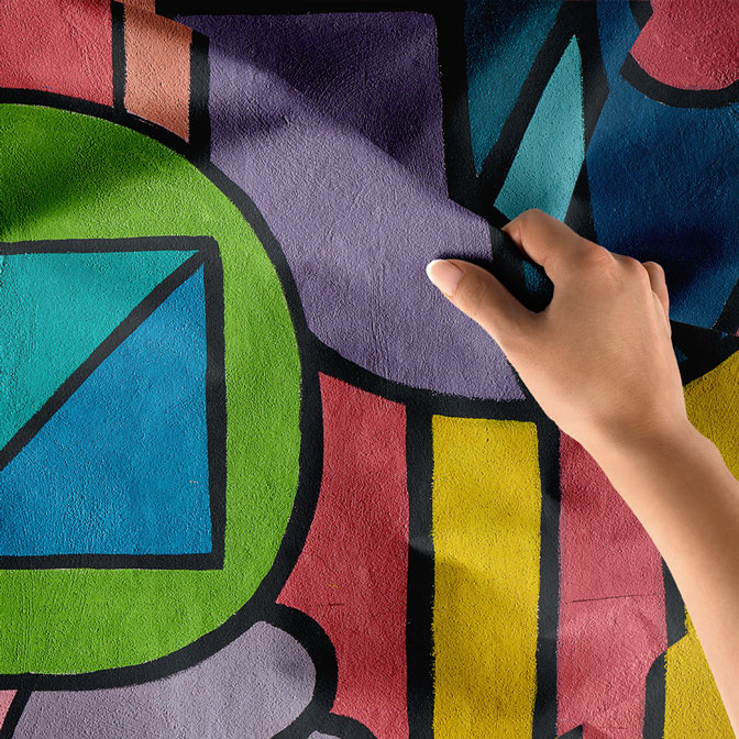 Renkli Geometrik Duvar Örtüsü 5032