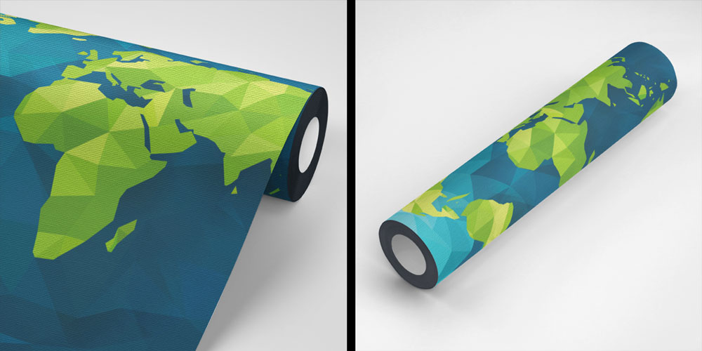 Low Poly Dünya Haritası Harita Sanatı Duvar Kağıdı 5119