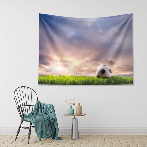 duvar-dekorasyonu-5865-02 Futbol Sahası Gün Batımı Duvar Örtüsü 5865