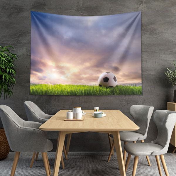 duvar-dekorasyonu-5865-03 Futbol Sahası Gün Batımı Duvar Örtüsü 5865