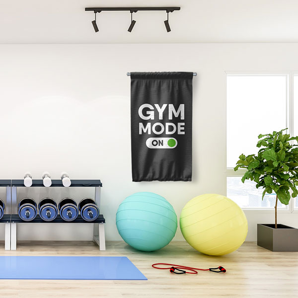 Gym Mode On Duvar Flaması 5893