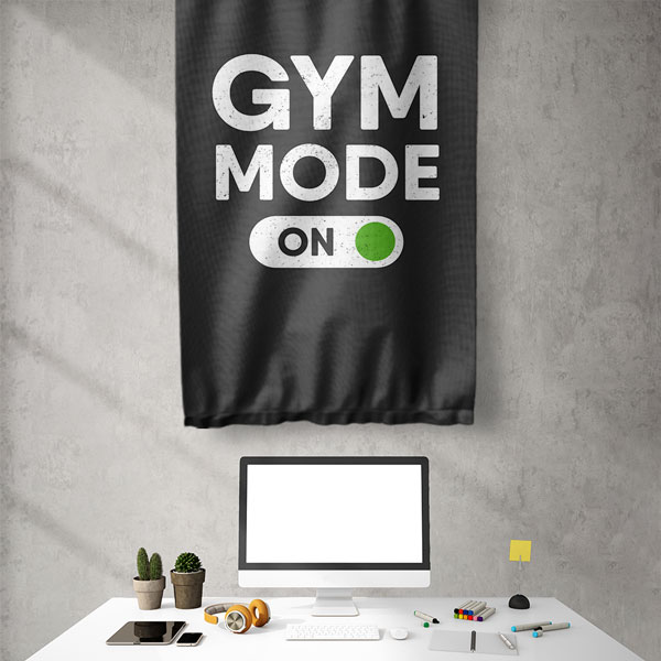 Gym Mode On Duvar Flaması 5893