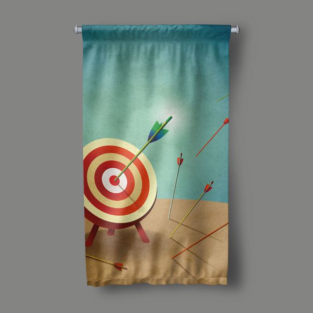 Hedef Odak Duvar Flaması 5902