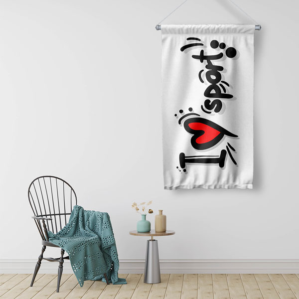 I Love Sport Duvar Flaması 5908