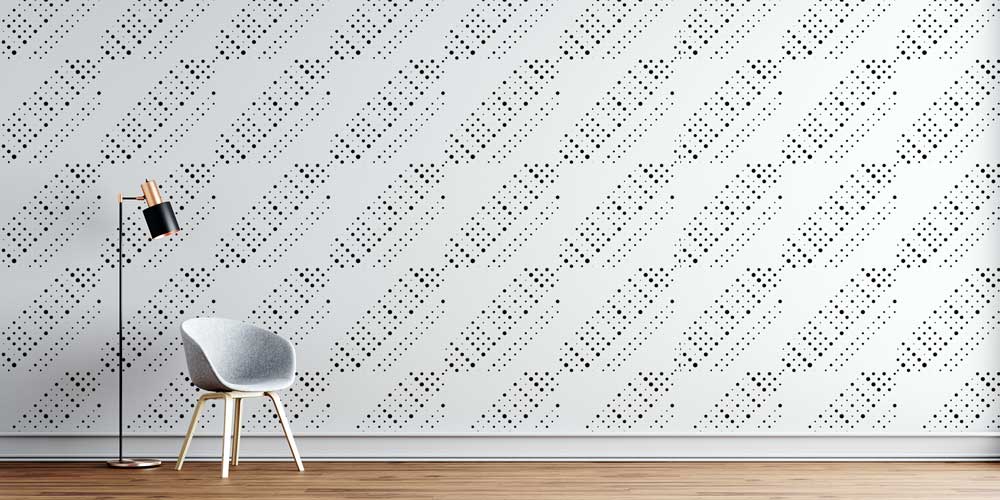 Nokta Desenli Minimal Desen Sanatı Duvar Kaplaması 4155