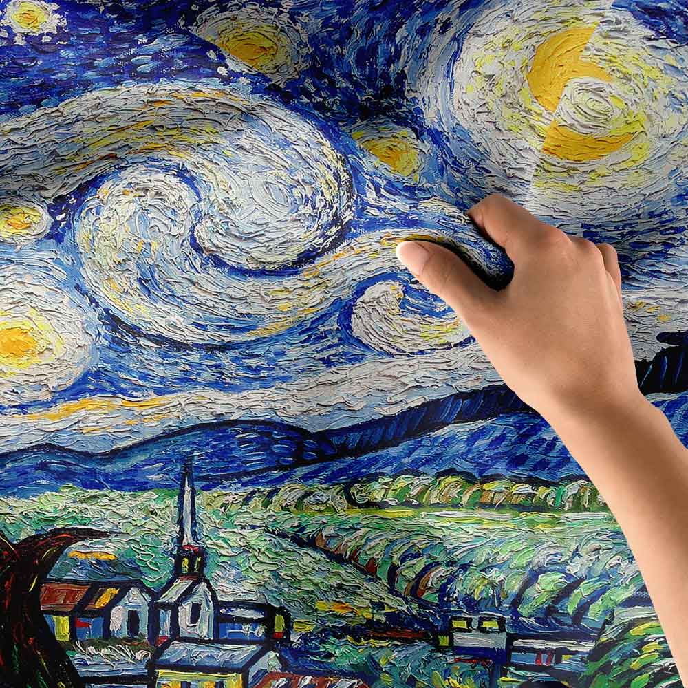 Yıldızlı Gece Sanat Eseri Duvar Örtüsü 4355