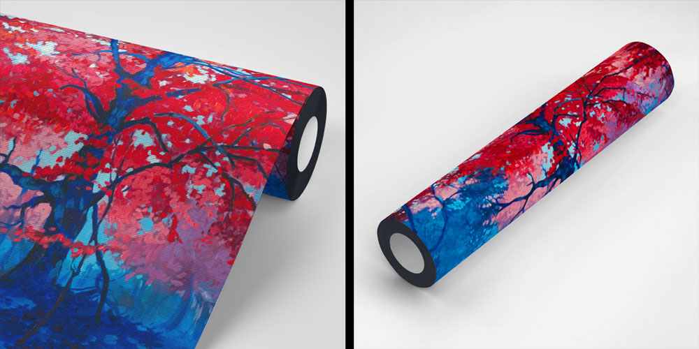 Kırmızı Yapraklı Ağaç Manzara Duvar Kağıdı 4414