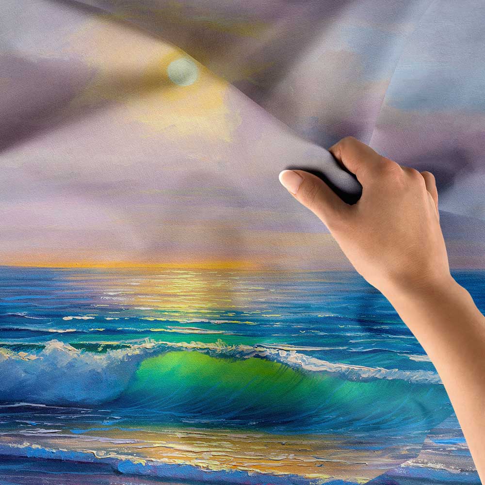 Güneş Işığında Dalgalar Deniz Manzarası Duvar Örtüsü 4426