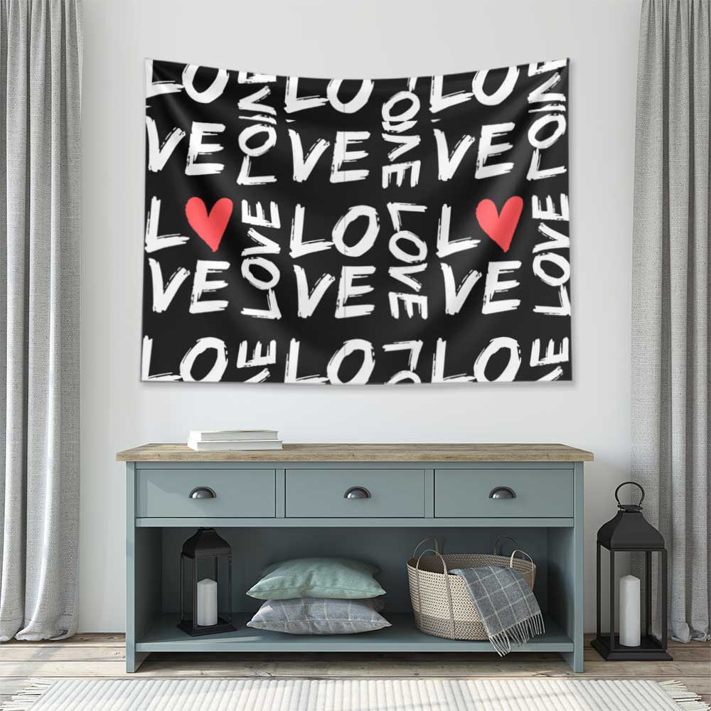 Modern Love Tipografi Duvar Örtüsü 4529