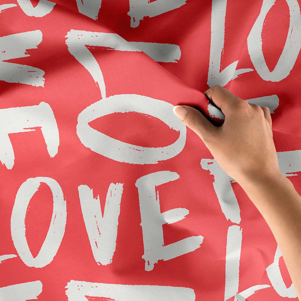 Modern LOVE Yazı Desenli Romantik Duvar Örtüsü 4543