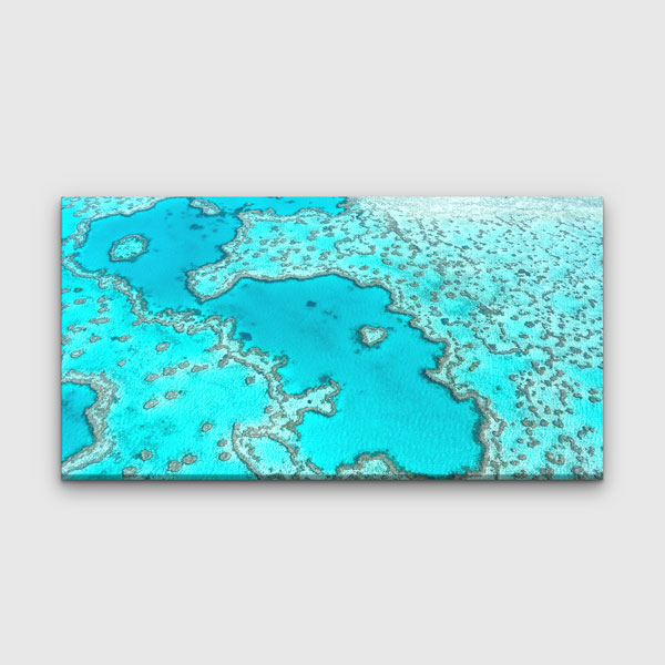 Turkuaz Lagün ve Mercan Resifi Üstten Görünüm Deniz Temalı Duvar Tablosu 4586