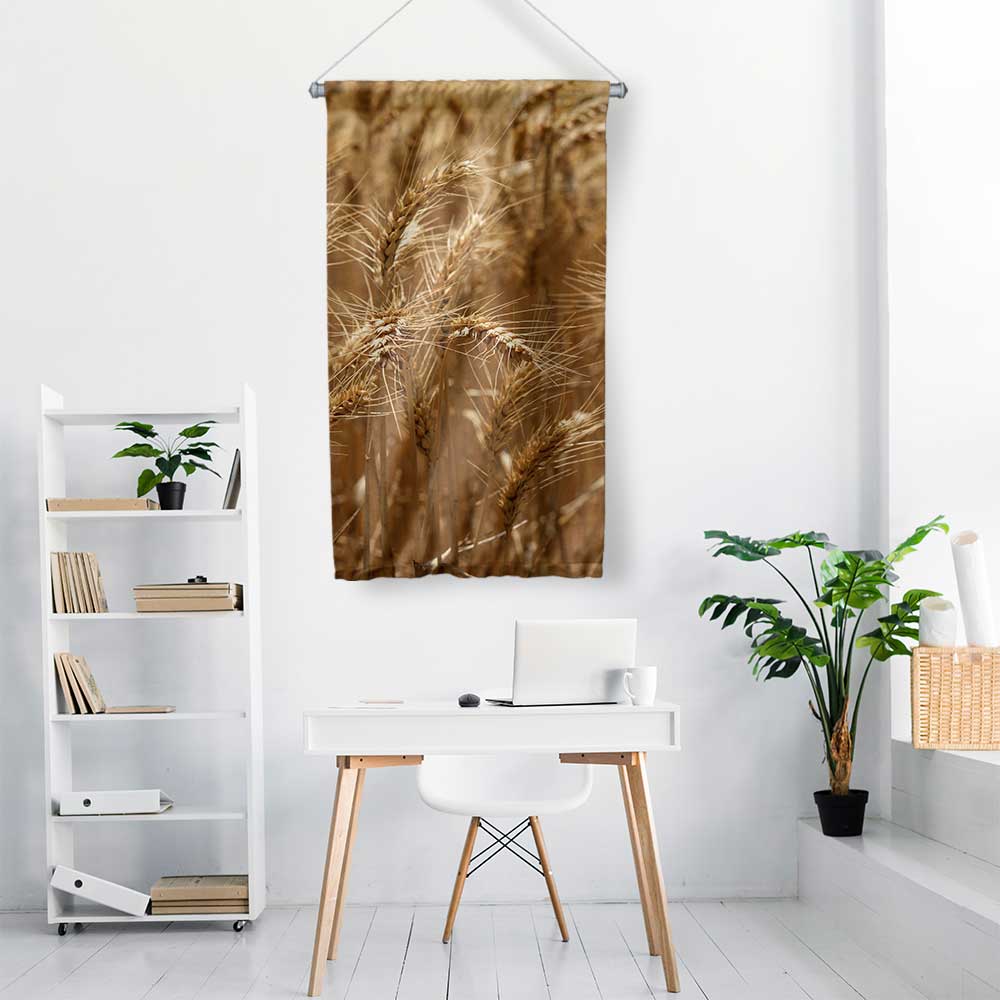 Buğday Başaklı Hasat Temalı Duvar Flaması 4766