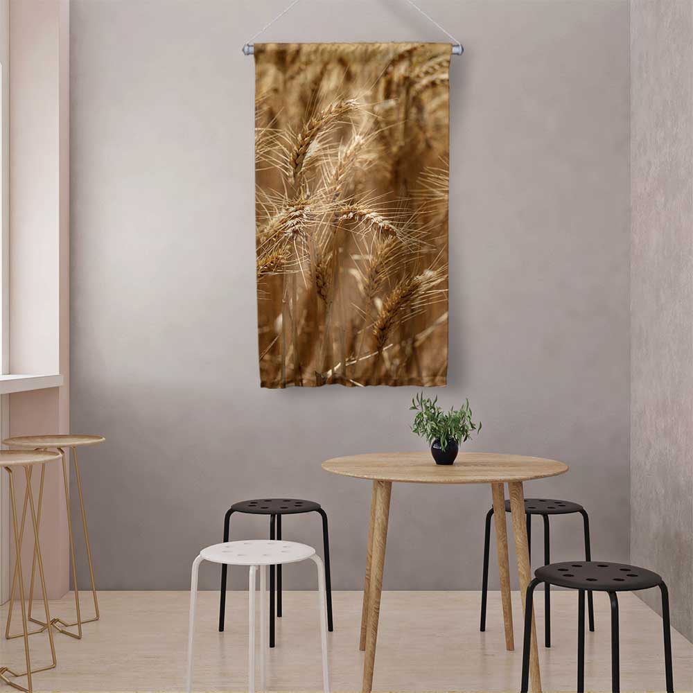 Buğday Başaklı Hasat Temalı Duvar Flaması 4766