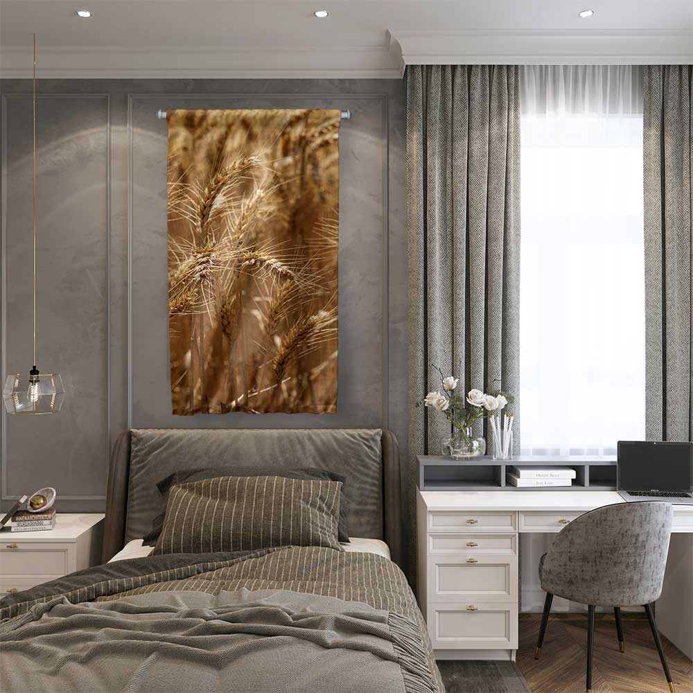 Buğday Başaklı Hasat Temalı Duvar Flaması 4766