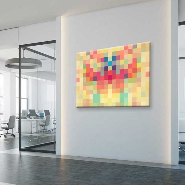Soyut Piksel Mozaik Renkli Dijital Sanat Kanvas Duvar Tablosu 4812