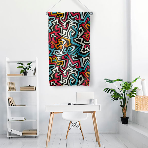 Zigzag Soyut Duvar Flaması 5039