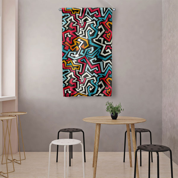 Zigzag Soyut Duvar Flaması 5039