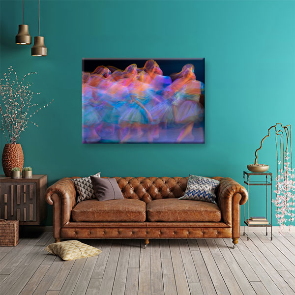 Hareketli Dans Figürleri Temalı Sanatsal Kanvas Tablo 5043