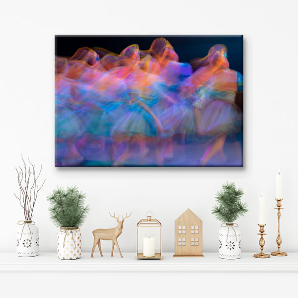 Hareketli Dans Figürleri Temalı Sanatsal Kanvas Tablo 5043