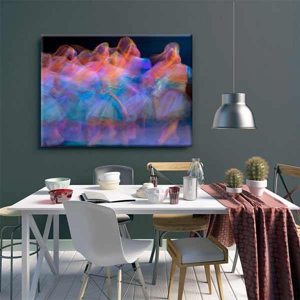 Hareketli Dans Figürleri Temalı Sanatsal Kanvas Tablo 5043