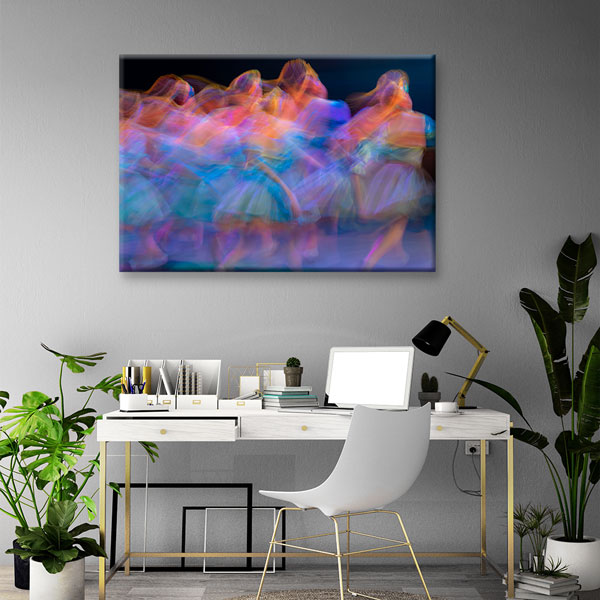 Hareketli Dans Figürleri Temalı Sanatsal Kanvas Tablo 5043