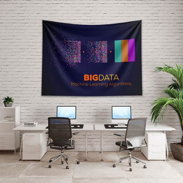 Big Data ve Makine Öğrenimi Tasarımlı Teknoloji Duvar Örtüsü 5411