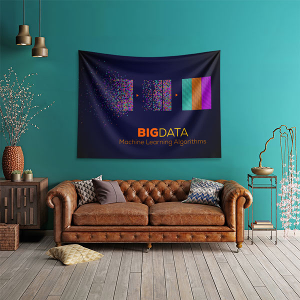 Big Data ve Makine Öğrenimi Tasarımlı Teknoloji Duvar Örtüsü 5411