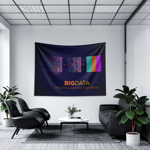 Big Data ve Makine Öğrenimi Tasarımlı Teknoloji Duvar Örtüsü 5411