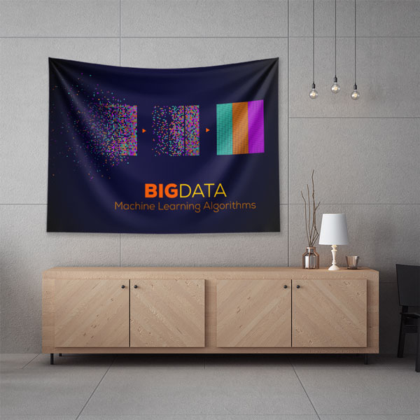 Big Data ve Makine Öğrenimi Tasarımlı Teknoloji Duvar Örtüsü 5411