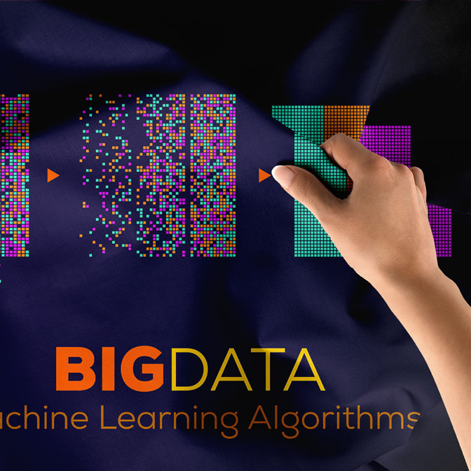 Big Data ve Makine Öğrenimi Tasarımlı Teknoloji Duvar Örtüsü 5411