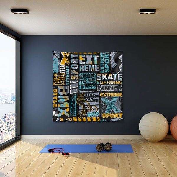 Extreme Sport Tipografi Duvar Örtüsü 5872