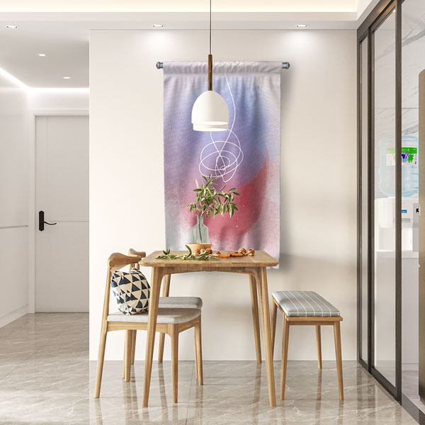 Pastel Soyut Sulu Boya Minimal Duvar Flaması 6293