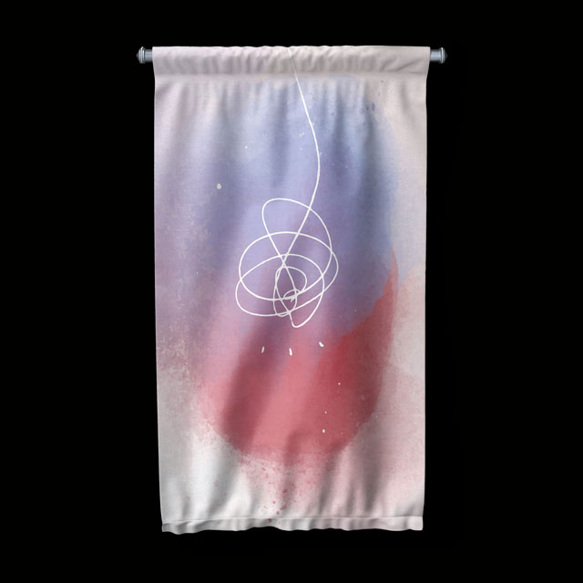 Pastel Soyut Sulu Boya Minimal Duvar Flaması 6293