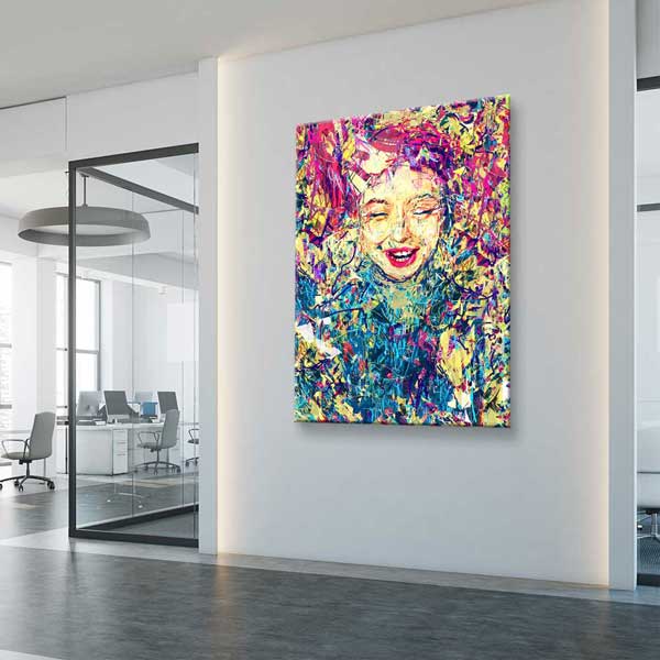 Renk Patlaması Ekspresyonist Dijital Portre Kanvas Duvar Tablosu 4821