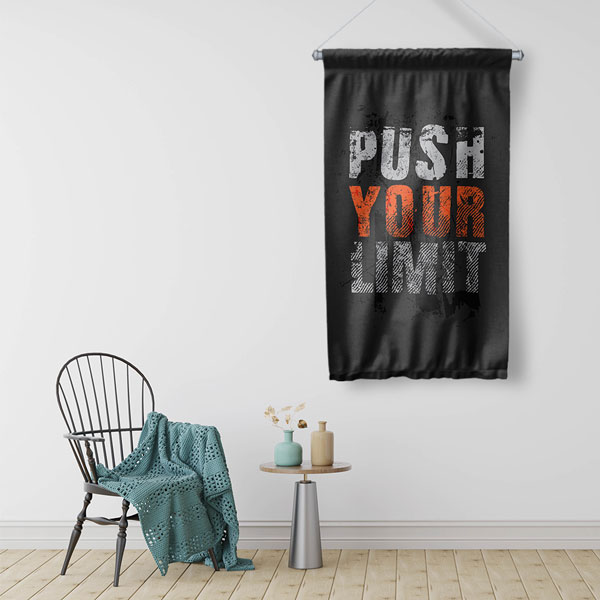 Push Your Limit Duvar Flaması 5894